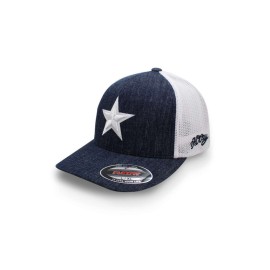 Gorra Hooey Denim And White Star Trucker Azul Cerrada
